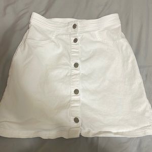 White button up skirt
